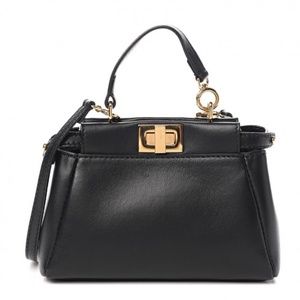 Fendi Micro Peekaboo - Black with Gold Hardware